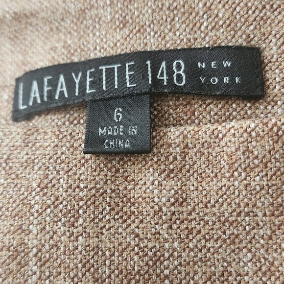 Lafayette 148 New York Camel/Beige Tweed Skirt-EUC-Size 6 - Picture 4 of 4
